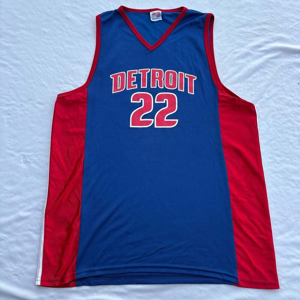 Detroit Pistons Tayshaun Prince #22 Custom Made Basketball Jersey Size Large
